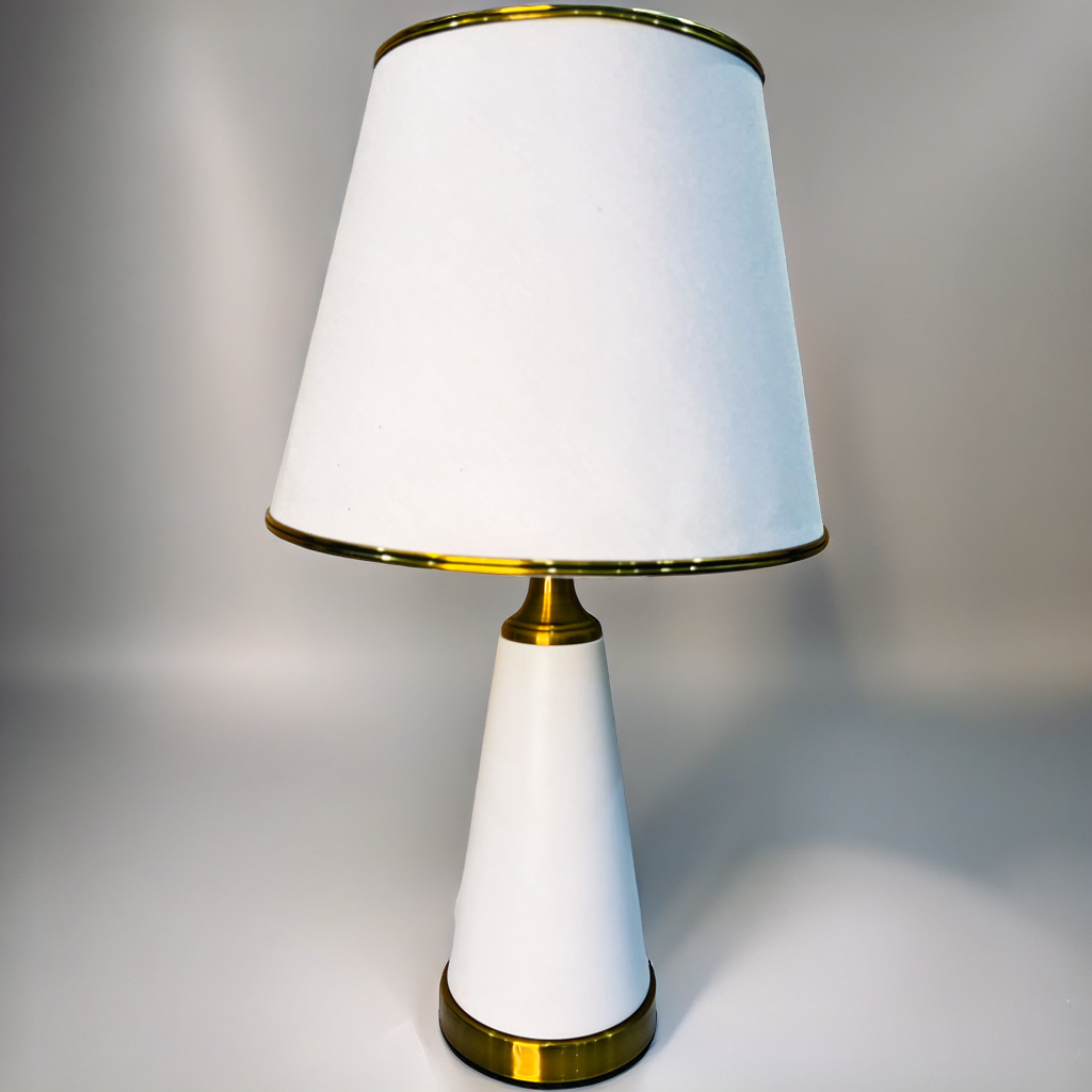 Metal Model 2728 WHITE Table Lamp (Pair)